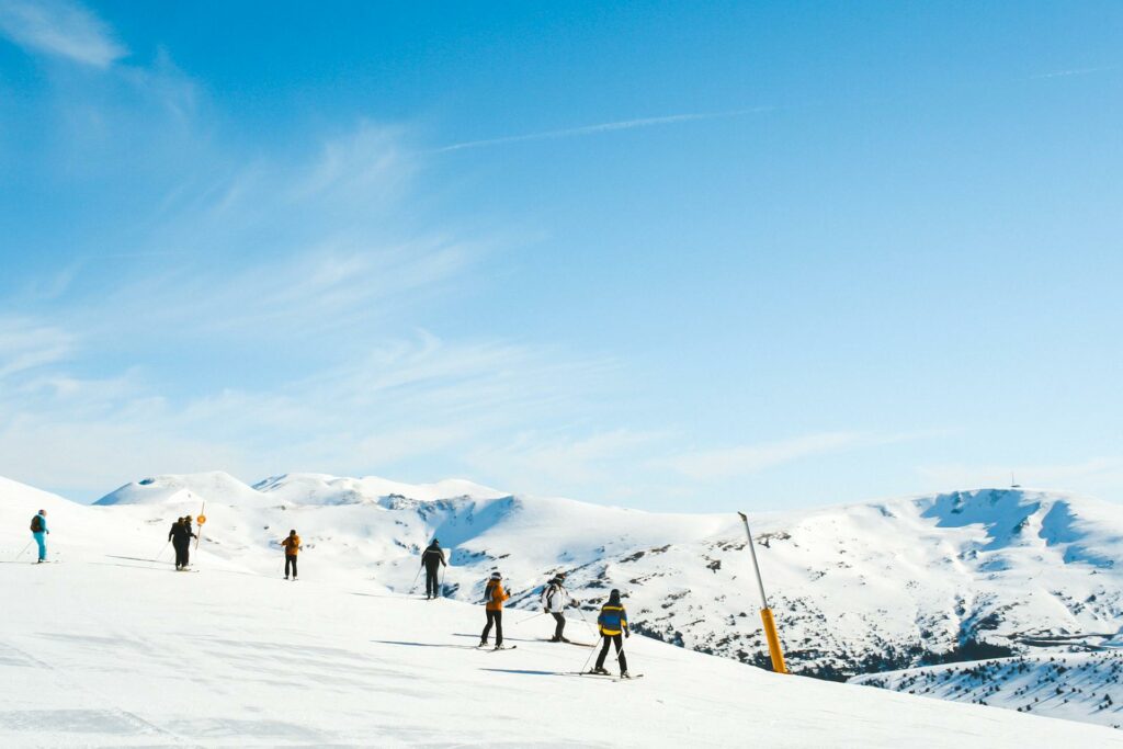 People Skiing in Spain
